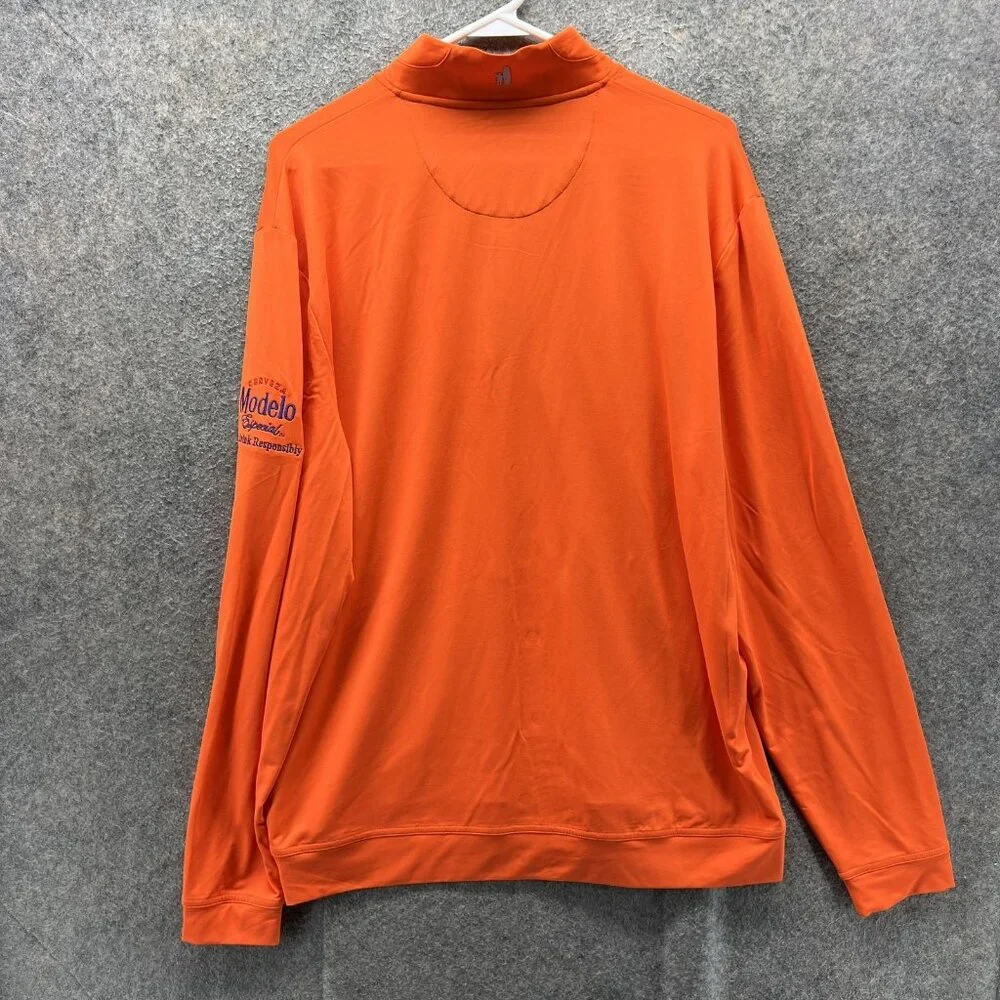 Miami Hurricanes Pullover Mens Large Orange College Golf Johnnie-O Quarter Zip - Picture 2 of 10